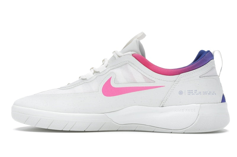 Nike SB Nyjah Free 2 Summit White Pink Blast Racer Blue