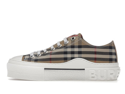 Burberry Vintage Check Cotton Sneakers Archive Beige White (Women's)