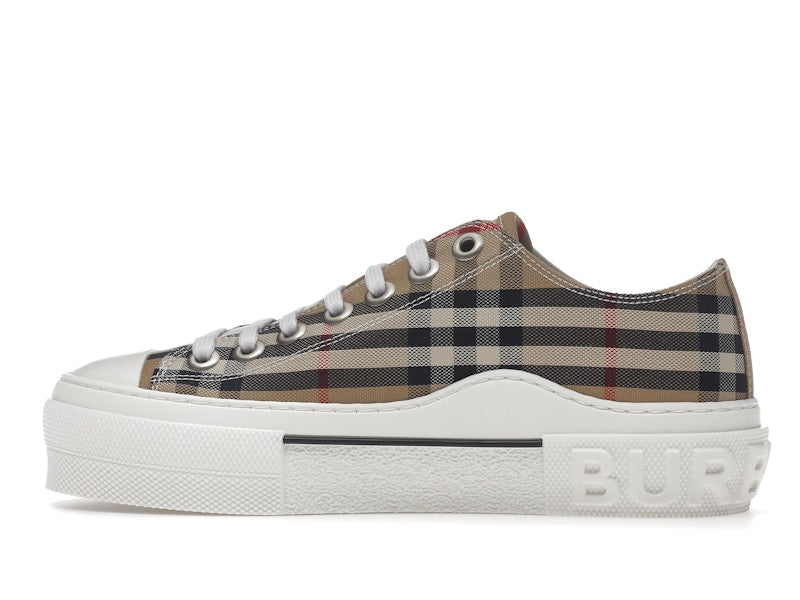Burberry Vintage Check Cotton Sneakers Archive Beige White (Women's)