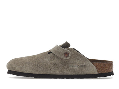 Birkenstock Boston Soft Footbed Suede Taupe (Narrow Fit)
