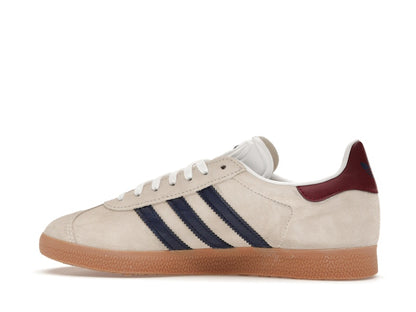 adidas Gazelle Beige Dark Blue Collegiate Burgundy