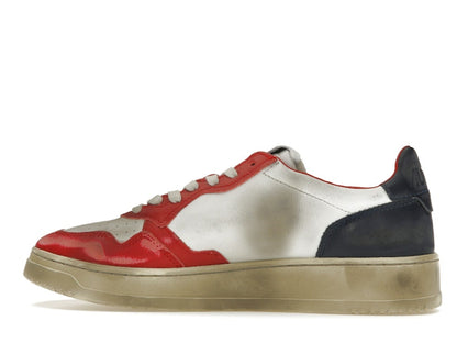 Autry Medalist Leather Low Super Vintage White Blue Red