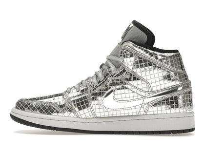 Jordan 1 Mid SE Disco Metallic Silver (Women's)