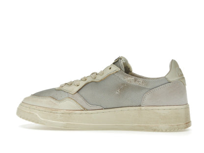 Autry Medalist Leather Low Grey White Super Vintage