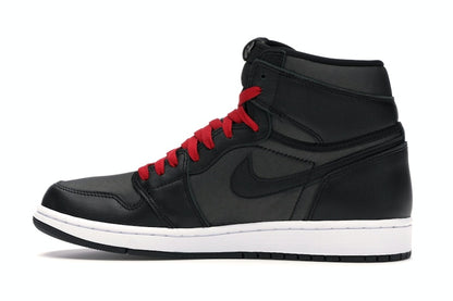 Jordan 1 Retro High Black Satin Gym Red
