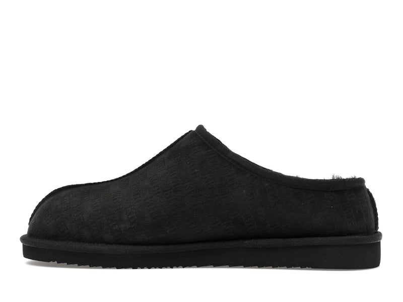 Kith Kithmas Monogram Shearling Slippers Black