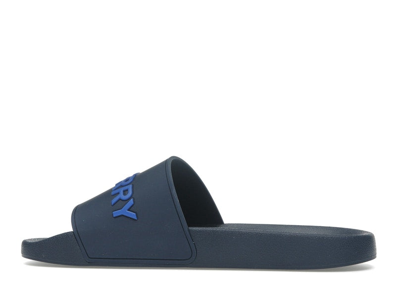 Burberry Embossed Logo Slide Blue
