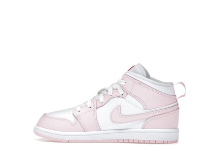 Jordan 1 Mid Pink Foam Fire Red White (PS)