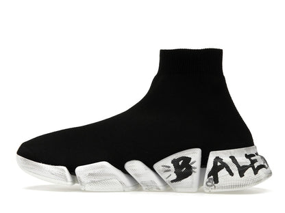 Balenciaga Speed 2.0 Graffiti Recycled Knit Black (Women's)