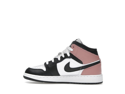 Jordan 1 Mid White Rust Pink Black (GS)