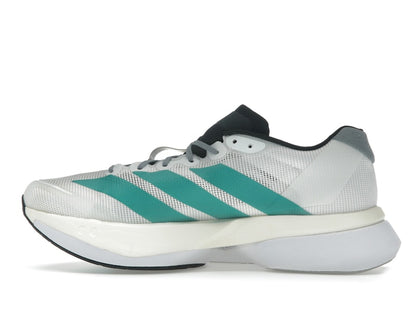 adidas Adizero Boston 13 White Pure Teal
