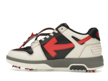 OFF-WHITE Out Of Office OOO Low Tops Golf Paris Hilinski Red Black