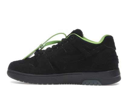 OFF-WHITE Out Of Office "OOO" Low Tops Black Green Wool