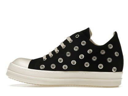 Rick Owens DRKSHDW Low Sneaks Eyelet Black Milk