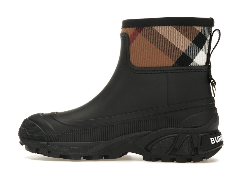 Burberry House Check Rain Boots Black Archive Beige (Women's)