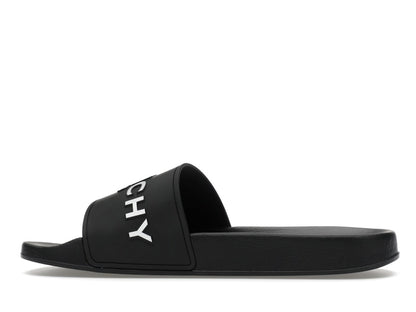 Givenchy Paris Flat Sandals Black White