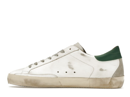 Golden Goose Super-Star White Green Grey Suede Patch