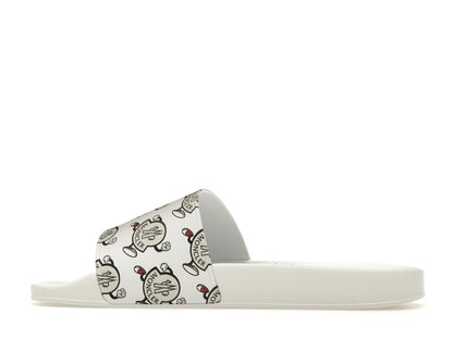 Moncler Basile Slide Logo Print White