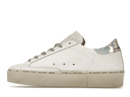 Golden Goose Hi Star White Glitter Star Mirror Heel (Women's)