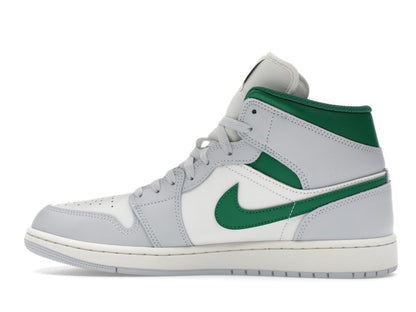 Jordan 1 Mid White Pure Platinum Pine Green