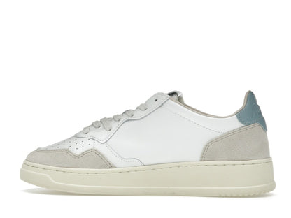 Autry Medalist Leather Low White Silver Blue