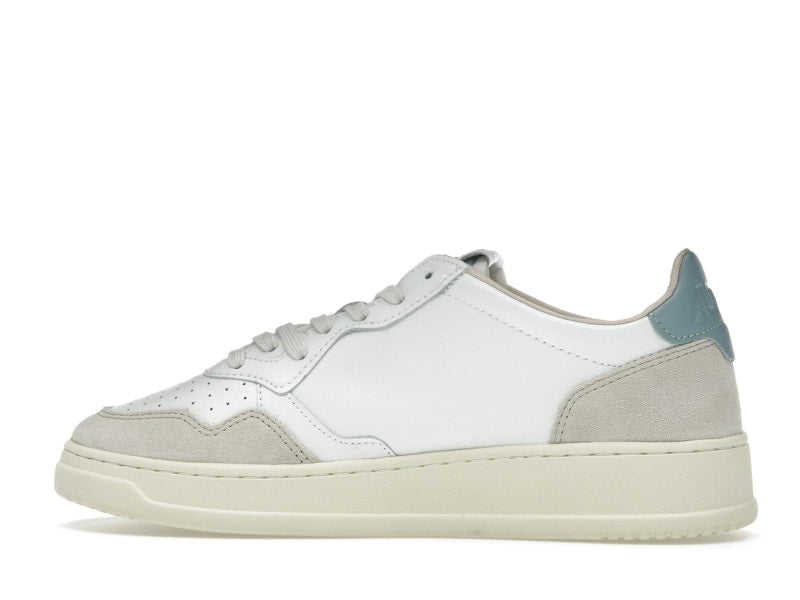 Autry Medalist Leather Low White Silver Blue