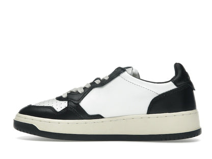 Autry Medalist Leather Low White Black (Women's)