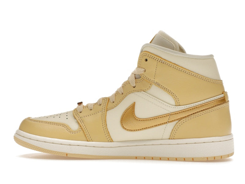 Jordan 1 Mid SE Pale Vanilla Metallic Gold (Women's)