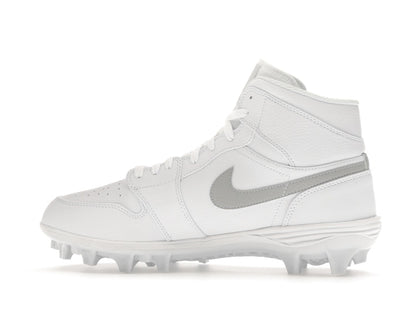 Jordan 1 Mid TD Cleat White Grey Fog