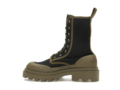 Bottega Veneta Lace-Up Boots Black Green