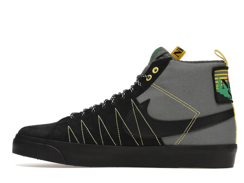 Nike SB Zoom Blazer Mid PRM Acclimate Cool Grey Yellow Strike
