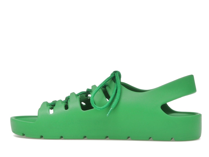 Bottega Veneta Jelly Lace Up Sandal Green