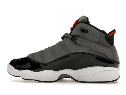 Jordan 6 Rings Smoke Grey Black Red Gold