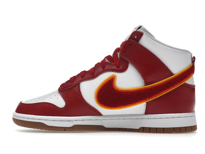 Nike Dunk High Chenille Swoosh White Gym Red