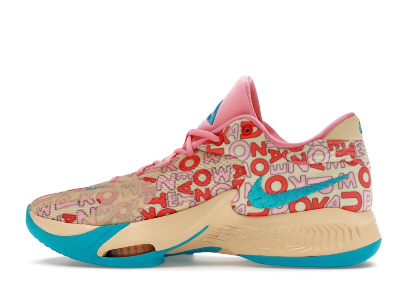 Nike Zoom Freak 4 Letter Bros Vanilla Lightning
