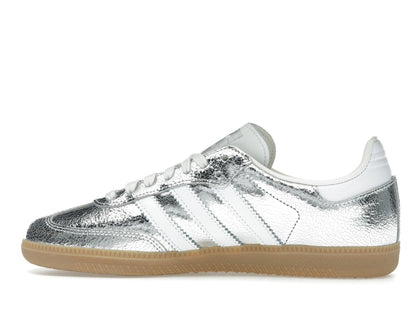 adidas Samba OG Silver Metallic Cracked Leather (Women's)