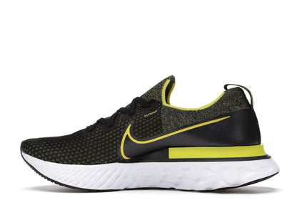 Nike React Infinity Run Flyknit Black Sonic Yellow