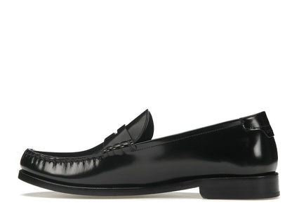 Saint Laurent Le Loafer Penny Slippers Black Leather