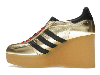 adidas x Gucci Gazelle Wedge Gold Metallic Black (Women's)