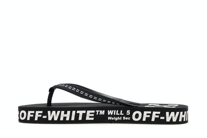 Off-White Logo Typographic Flip Flop Black SS20