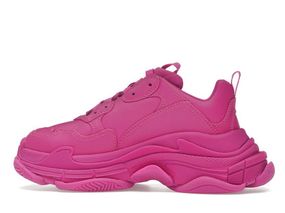 Balenciaga Triple S Faux Leather Dark Pink (Women's)