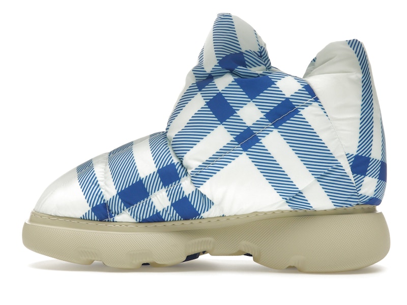 Burberry Check Pillow Boots Blue White
