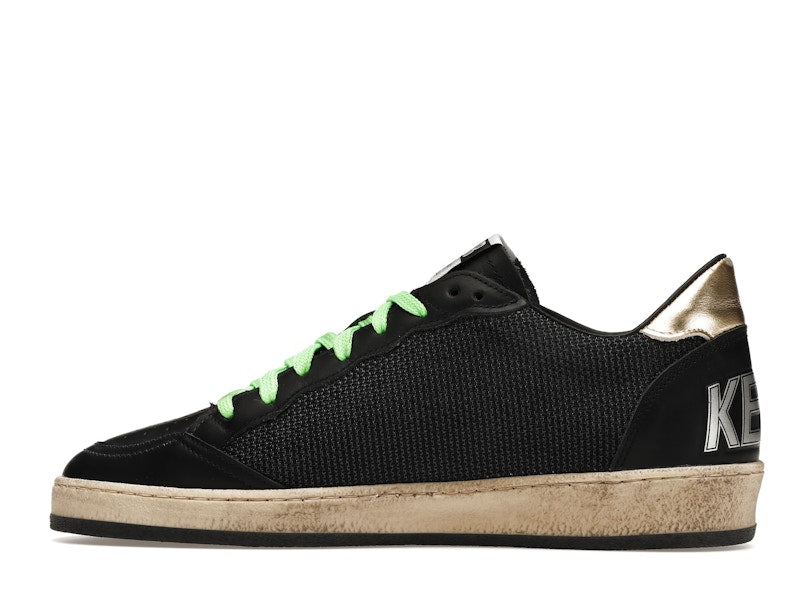 Golden Goose Ball-Star Low Black Fluorescent green