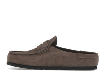Birkenstock Naples Wrapped Suede Leather Concrete Grey
