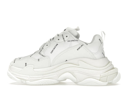Balenciaga Triple S Allover Logo White (Women's)