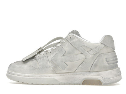 OFF-WHITE Out Of Office OOO Low Tops White Distressed