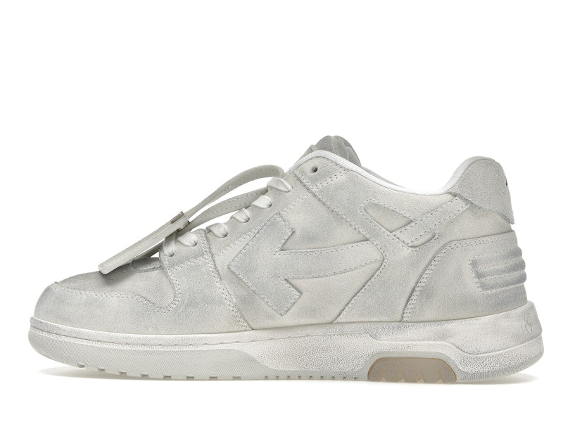 OFF-WHITE Out Of Office OOO Low Tops White Distressed