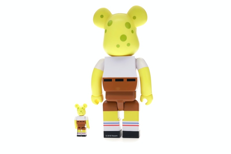 Bearbrick Spongebob 100% & 400% Set Yellow
