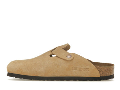 Birkenstock Boston Suede Latte Cream