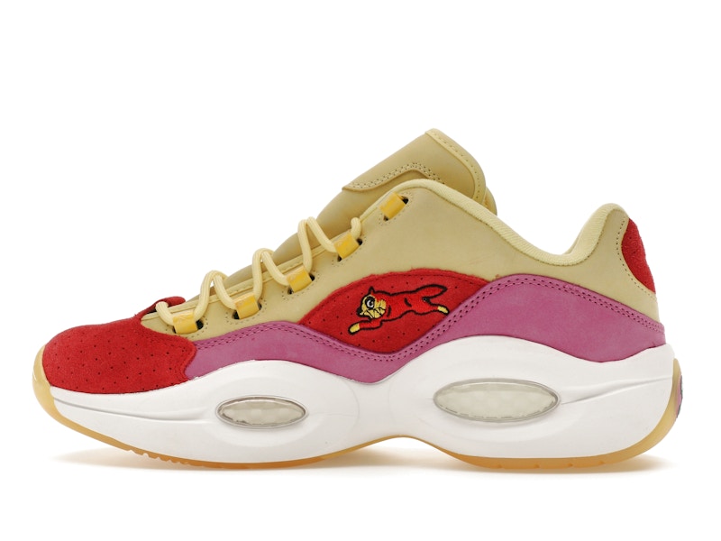 Reebok Question Low BBC Ice Cream Running Dog Yellow Red